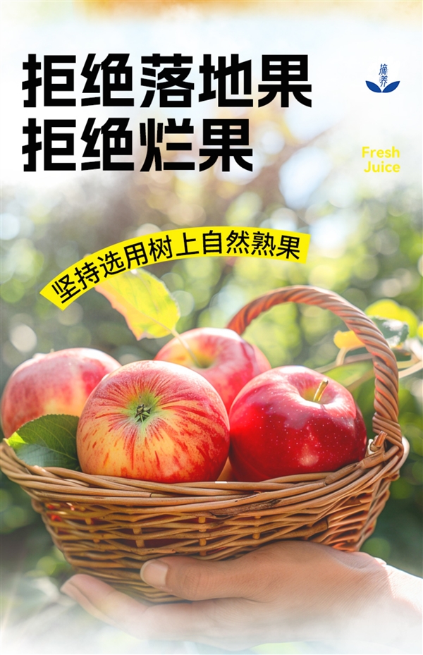 不加一滴水：摘养NFC芒果/黄桃/苹果汁1kg大促 9.9元到手